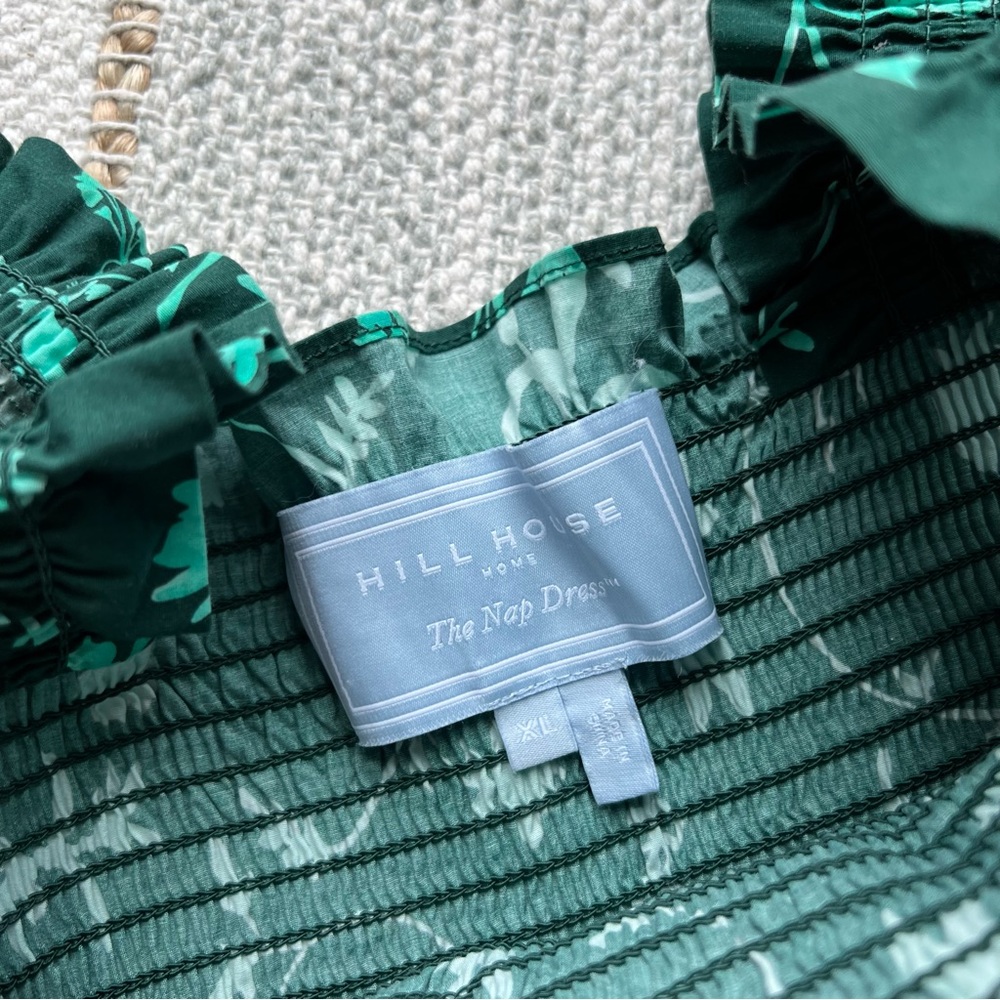 Hill House The Nap Alikah Green Green Botanical Sleeveless Midi Dress Women’s XL - Picture 7 of 8